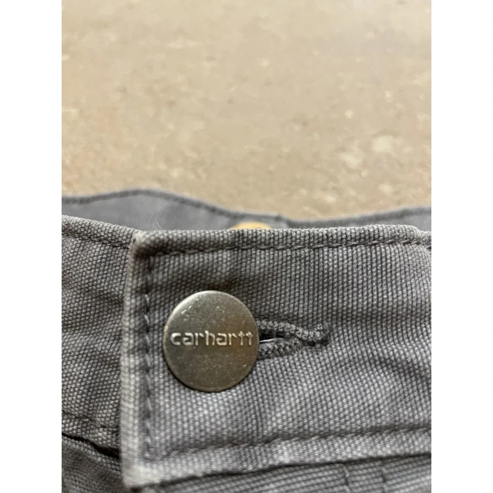 Carhartt Pants‎ Mens 32x28 Gray Relaxed Fit Canvas Carpenter Work 102517-039